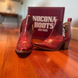 Red Nocona ankle boots